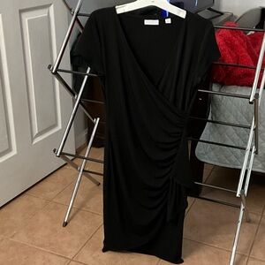 New York & Company Black Asymmetrical Dress